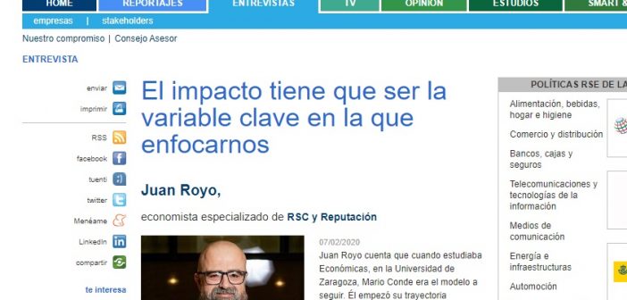 Entrevista a Juan Royo Abenia en Compromiso RSE