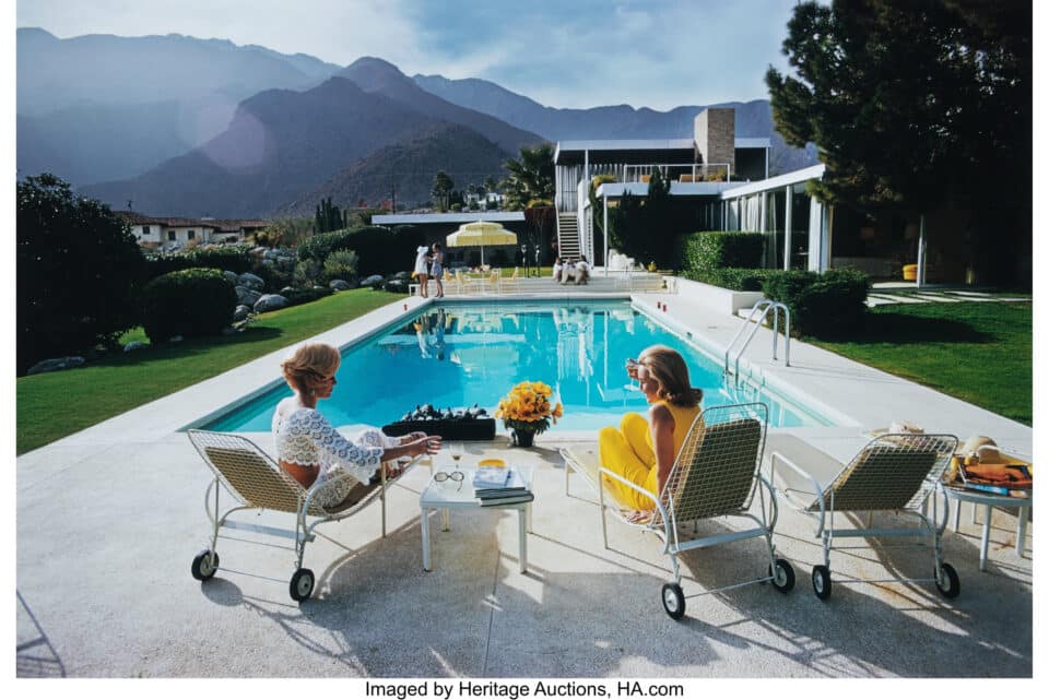 Slim Aarons (American, 1916-2006) Poolside Pairs, 1970